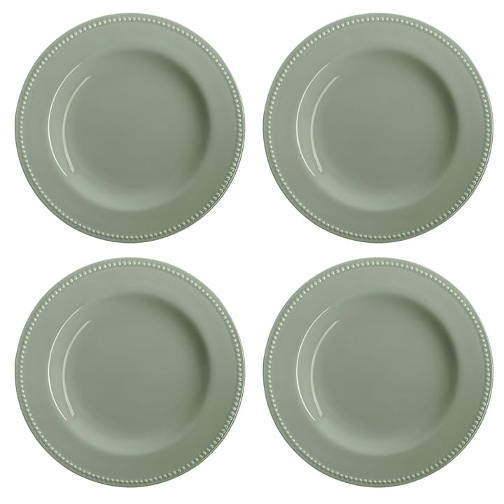Dots 浮雕圆点 系列餐具 大号平盘_28cm_四件套装  - 绿色 - Scandi Living