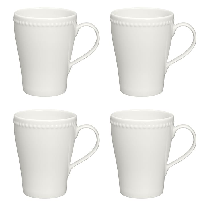 Dots 浮雕圆点 系列餐具 马克杯_350ml_四件套装  - 白色 - Scandi Living