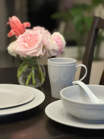 Dots 浮雕圆点 系列餐具 马克杯_350ml_四件套装  - 灰色 - Scandi Living