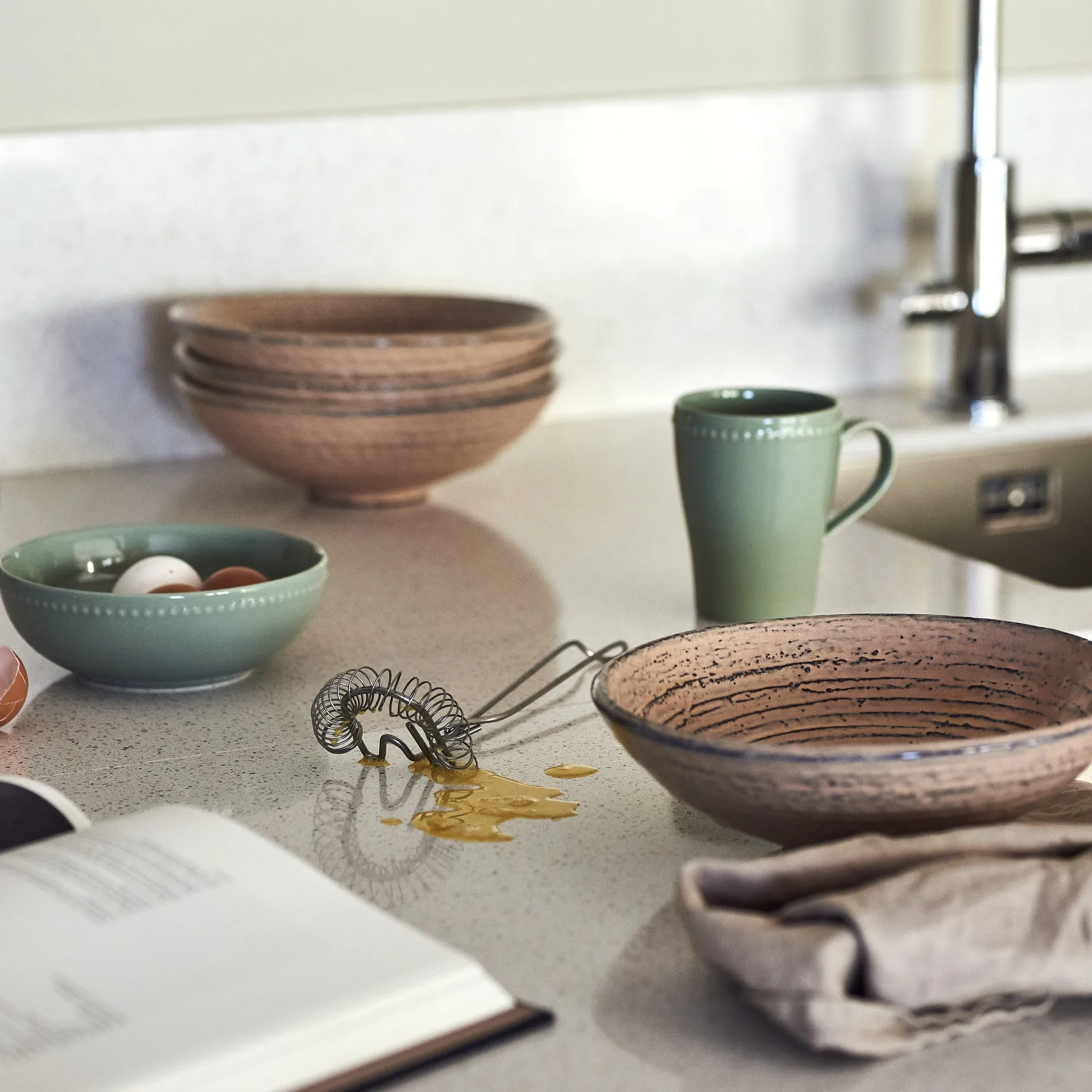 Dots 浮雕圆点 系列餐具 马克杯_350ml_四件套装 , 绿色 Scandi Living