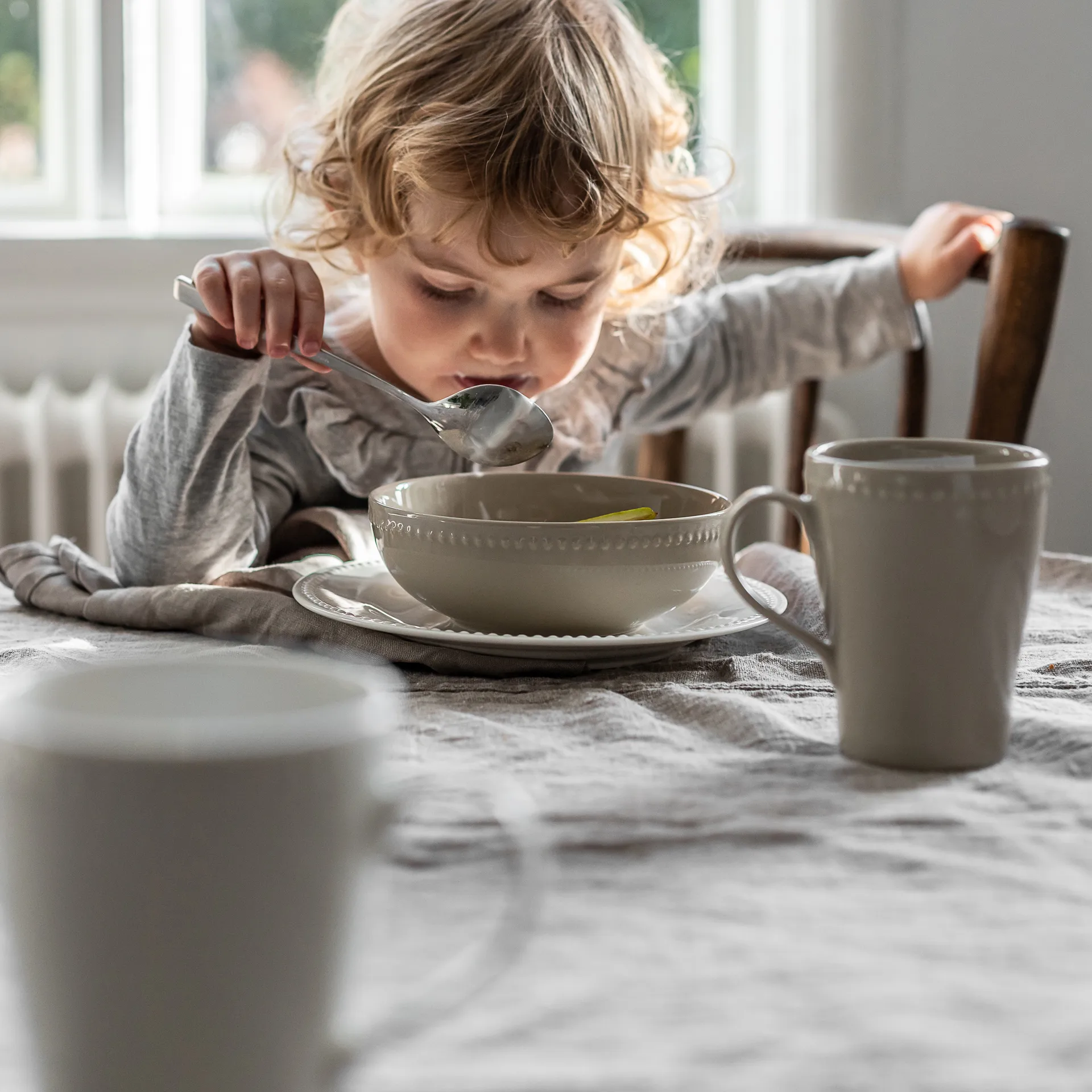 Dots 浮雕圆点 系列餐具 早餐碗_600ml_四件套装 , 米色 Scandi Living