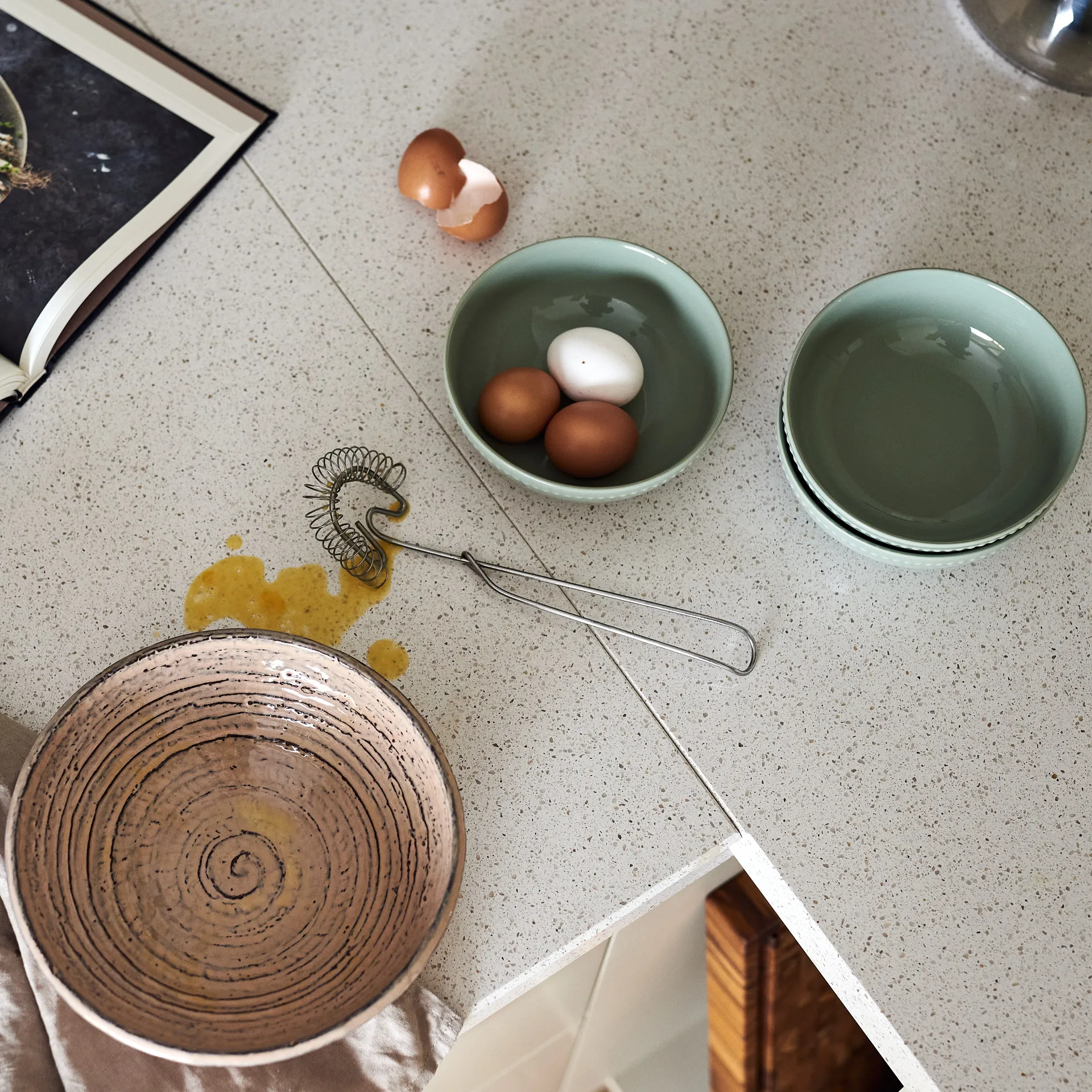 Dots 浮雕圆点 系列餐具 早餐碗_600ml_四件套装 , 绿色 Scandi Living