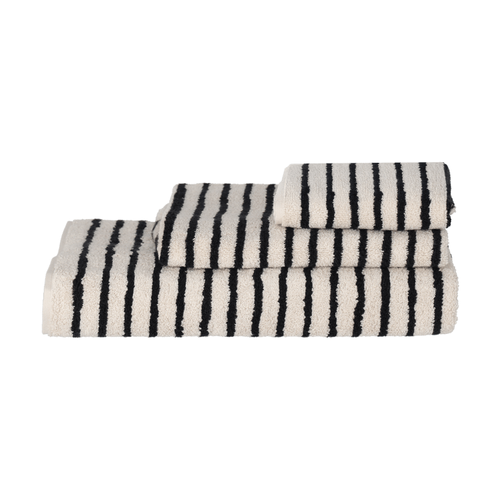 漫游系列 Drift 毛巾 30x50 cm, 白色-黑色 Scandi Living