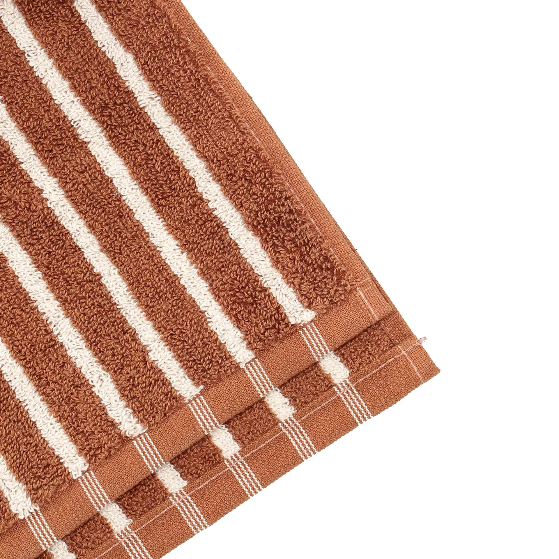 漫游系列 Drift 毛巾 50x70 cm, 褐色-白色 Scandi Living