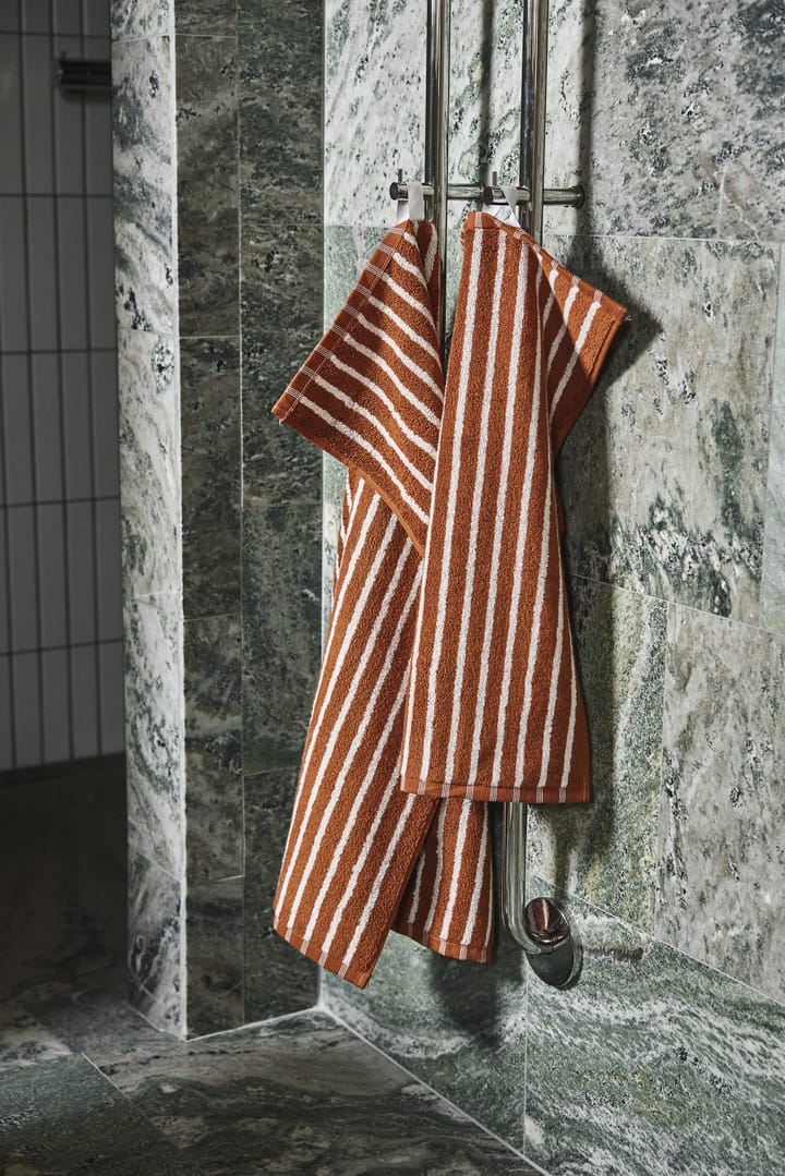 漫游系列 Drift 毛巾 50x70 cm, 褐色-白色 Scandi Living