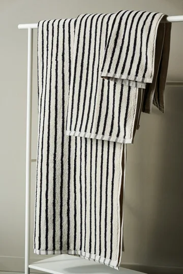 Drift 毛巾50x70cm - 白色_黑色 - Scandi Living