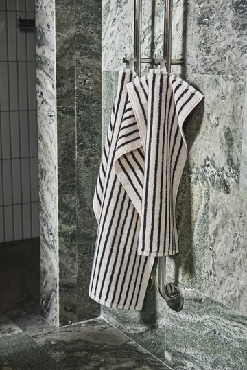 Drift 毛巾50x70cm - 白色_黑色 - Scandi Living