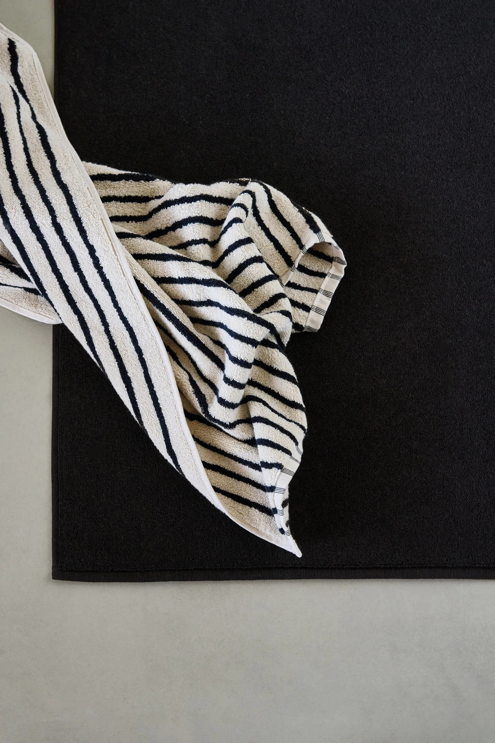 Drift 北欧有机棉浴室地垫50x70cm, 黑色 Scandi Living