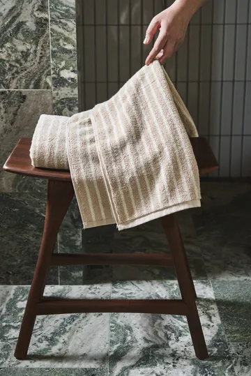 Drift 浴巾70x140cm - 米色_白色 - Scandi Living