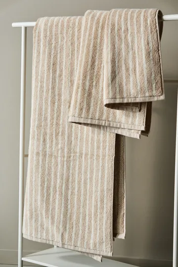 Drift 浴巾70x140cm - 米色_白色 - Scandi Living