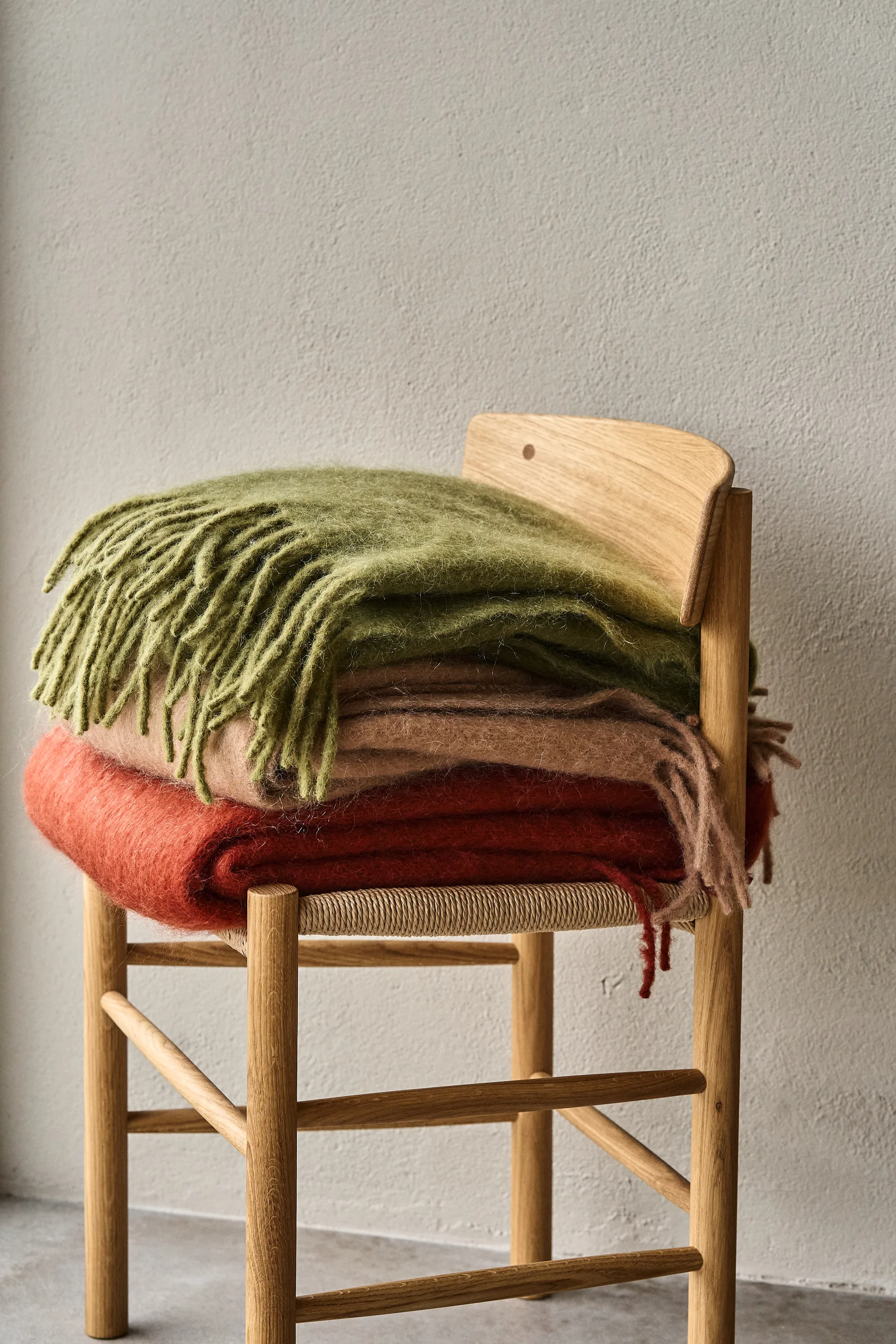 Dune mohair 沙丘系列毛毯 130x170 cm, 土黄赭 Scandi Living