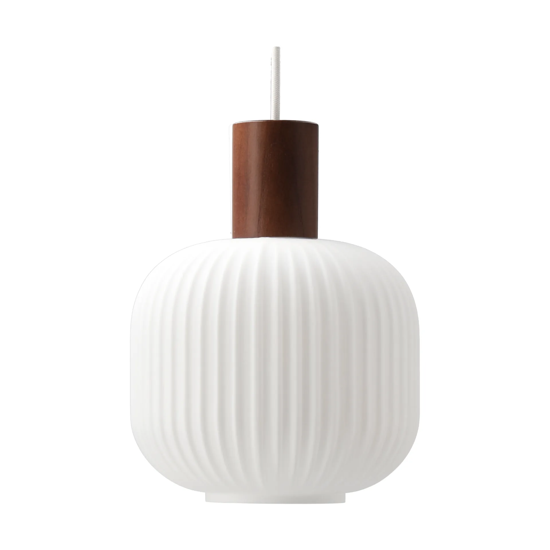 Fair 岑白 吊灯 Ø20cm, 磨砂玻璃-深木色 Scandi Living