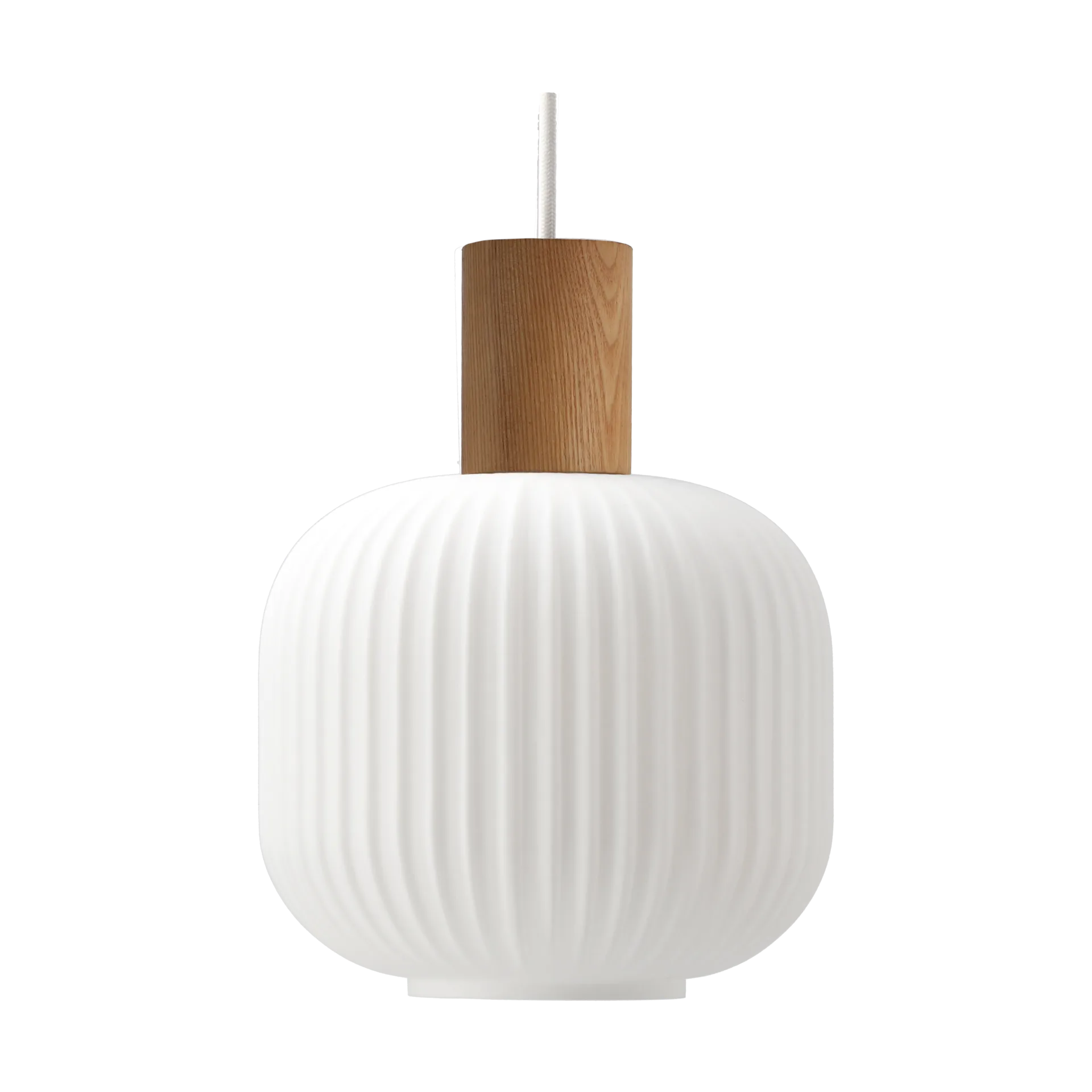 Fair 岑白 吊灯 Ø20cm, 磨砂玻璃_浅木色 Scandi Living