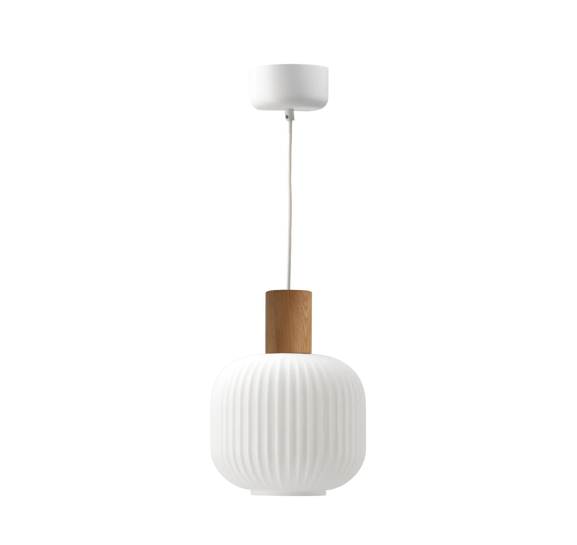 Fair 岑白 吊灯 Ø20cm, 磨砂玻璃_浅木色 Scandi Living