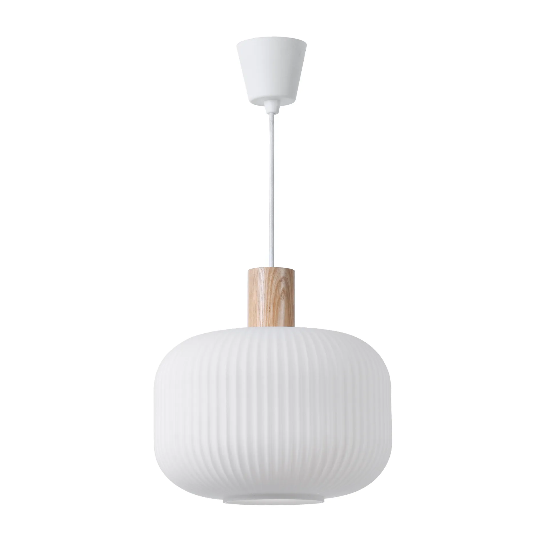 Fair 岑白 吊灯 Ø30 cm, 磨砂玻璃_浅木色 Scandi Living