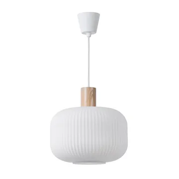 Fair 岑白 吊灯 Ø30 cm - 磨砂玻璃_浅木色 - Scandi Living