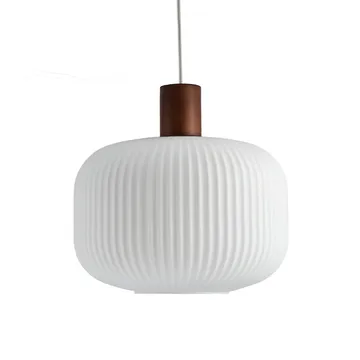 Fair 岑白 吊灯 Ø30 cm - 磨砂玻璃_深木色 - Scandi Living