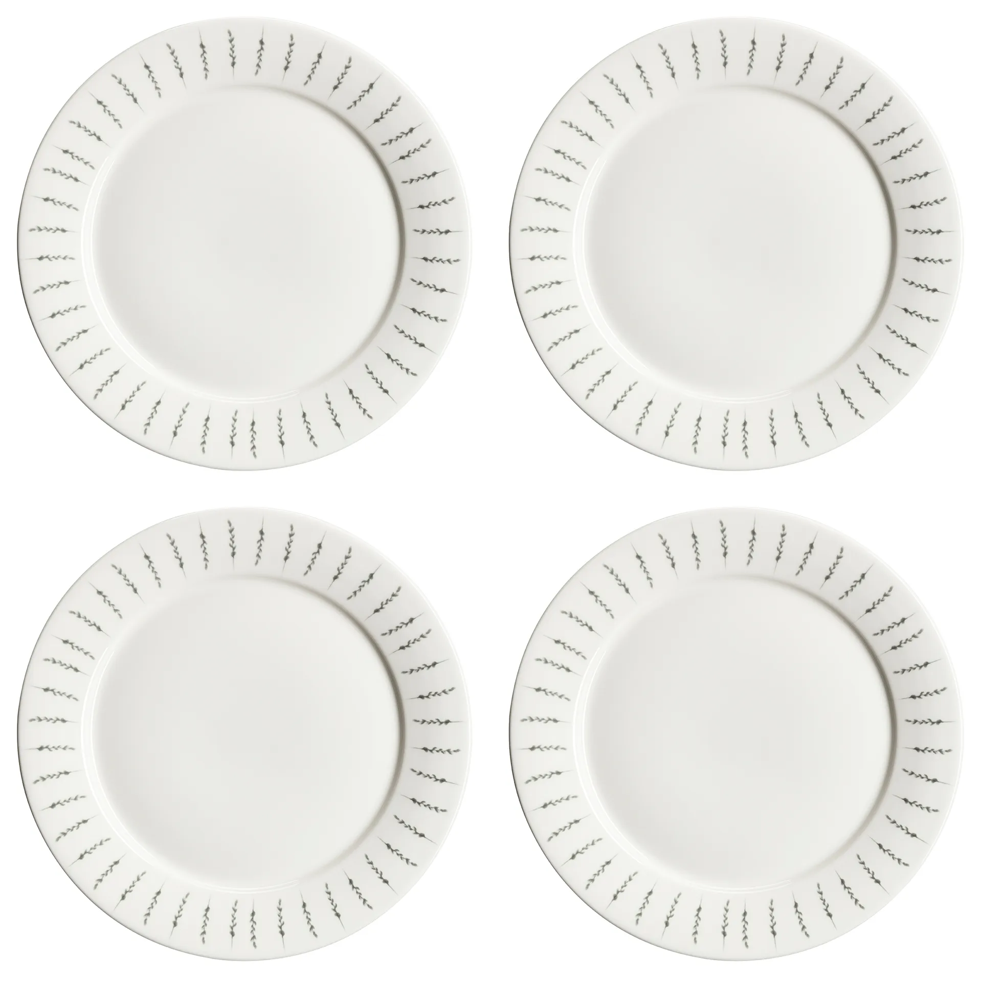 Fårsvingel 盘子 28 cm 四件套装, 白色 Scandi Living