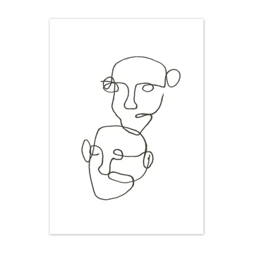 Figurative 海报 black - 30x40 cm - Scandi Living