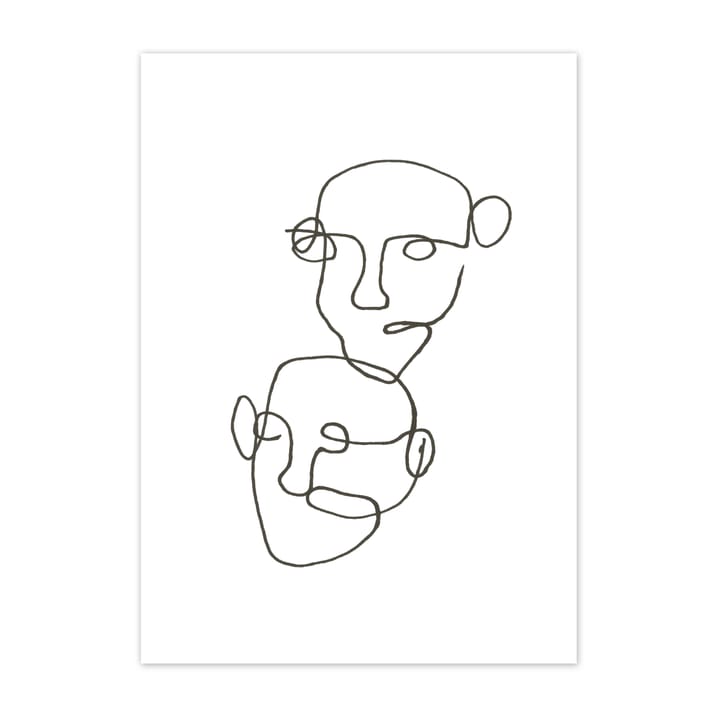 Figurative 海报 black - 30x40 cm - Scandi Living