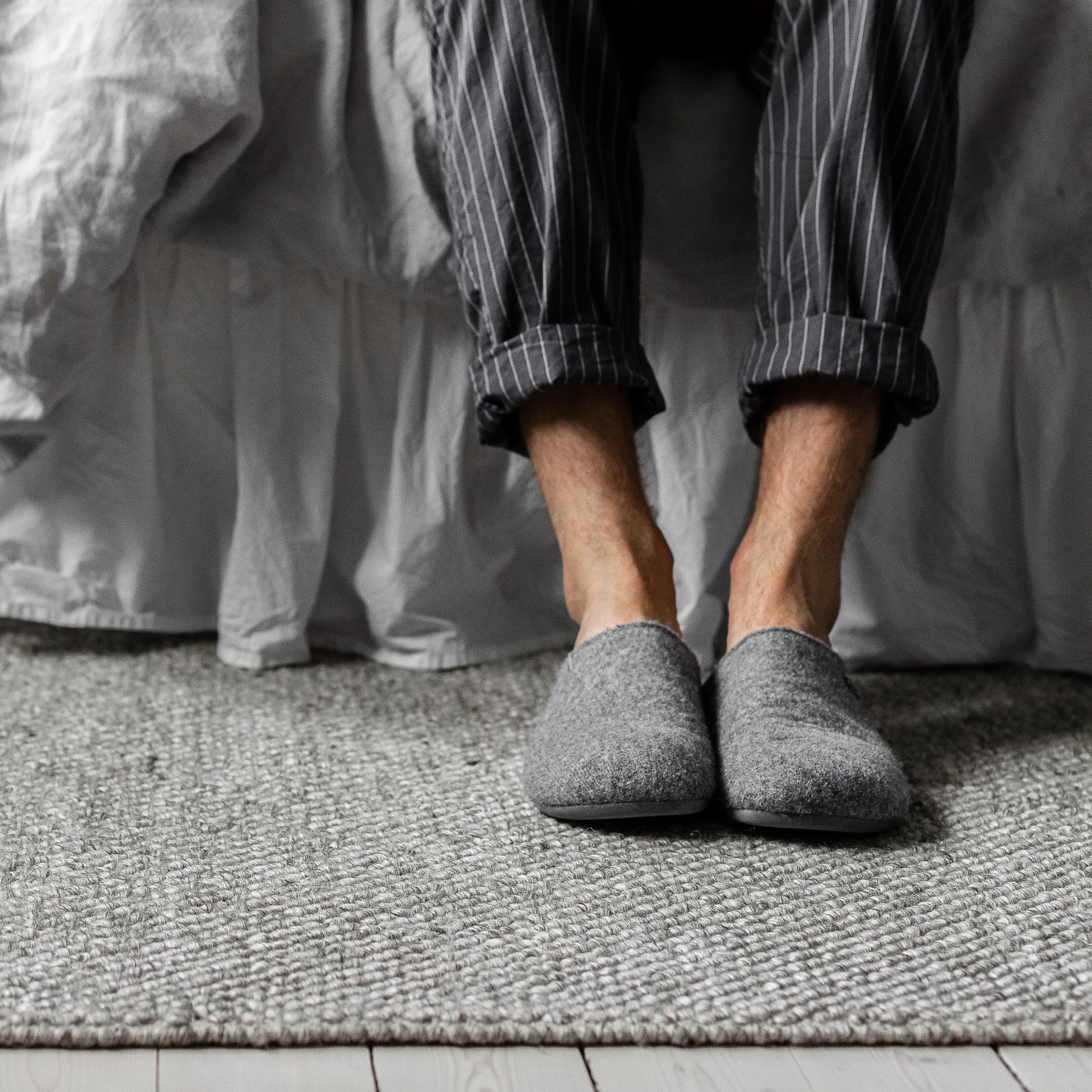 Flock 羊毛地毯 nature grey, 170x240 cm Scandi Living