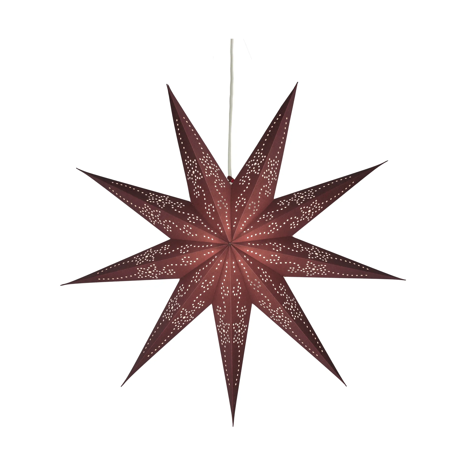 Folk 系列降临节星星装饰灯, 酒红色_Ø45cm Scandi Living