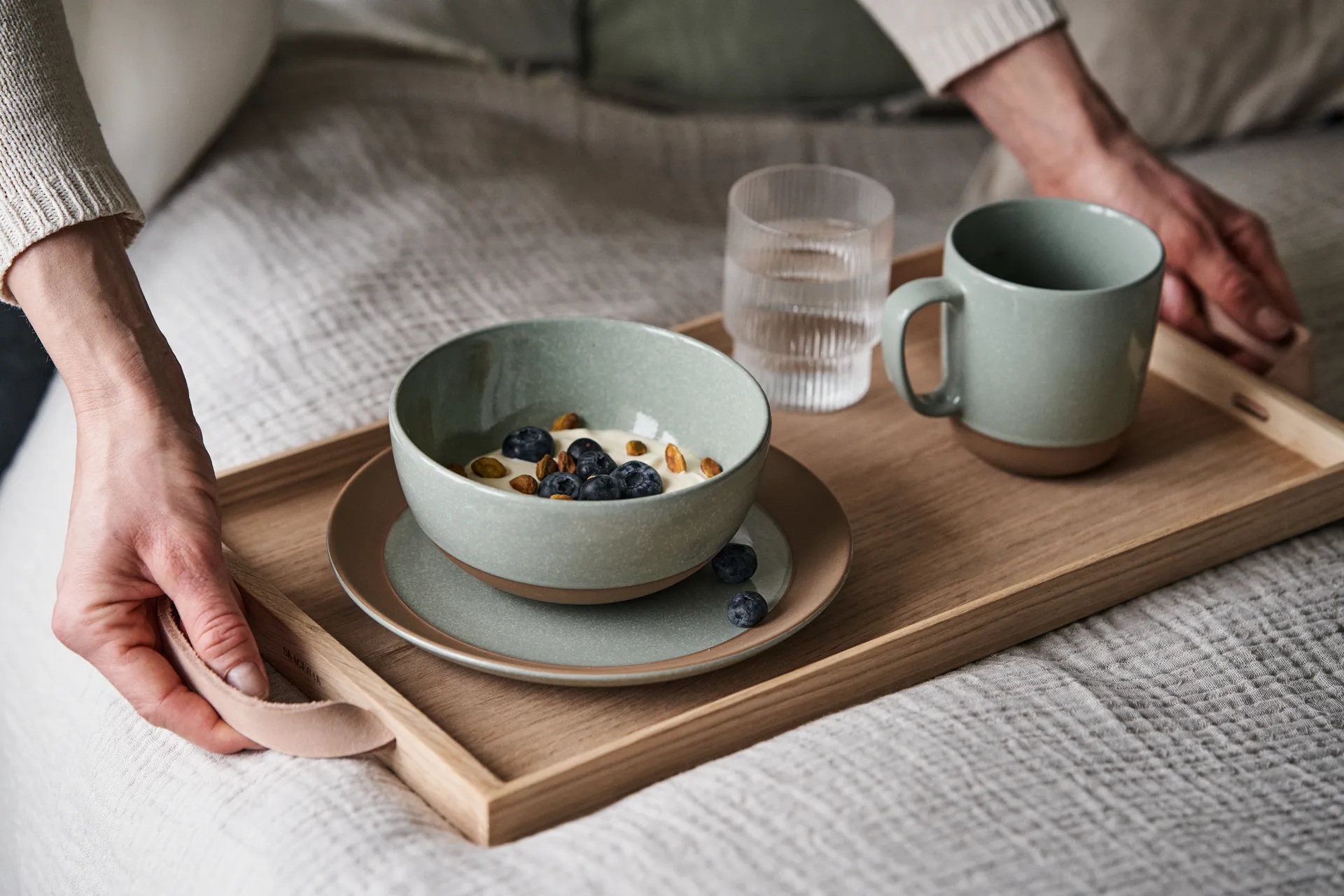 Fossil small 盘子 Ø21 cm, 绿色 Scandi Living