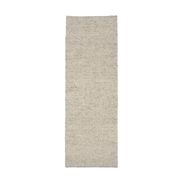 Furrow 羊毛地毯 natural white/grey - 80x240cm - Scandi Living