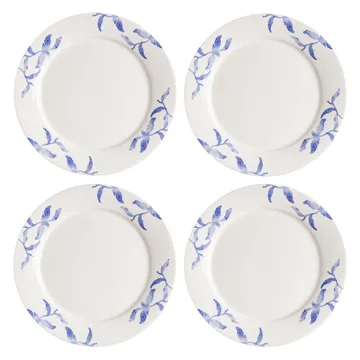 海蓝草 Havspil  北欧设计瓷器套装 28cm 平盘四件套装 - 蓝白色 - Scandi Living