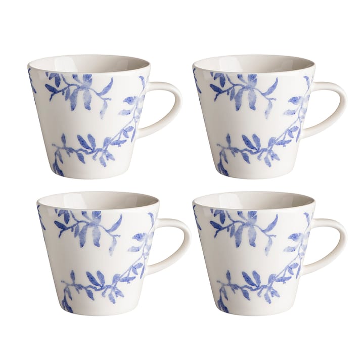 海蓝草 Havspil  北欧设计瓷器套装 300ml 马克杯四件套装 - 蓝色-白色 - Scandi Living