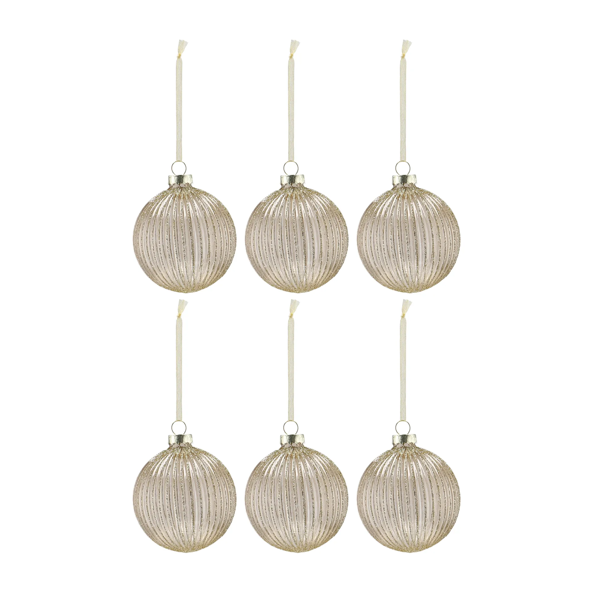 Holiday baubles 六件套装, Gold Scandi Living