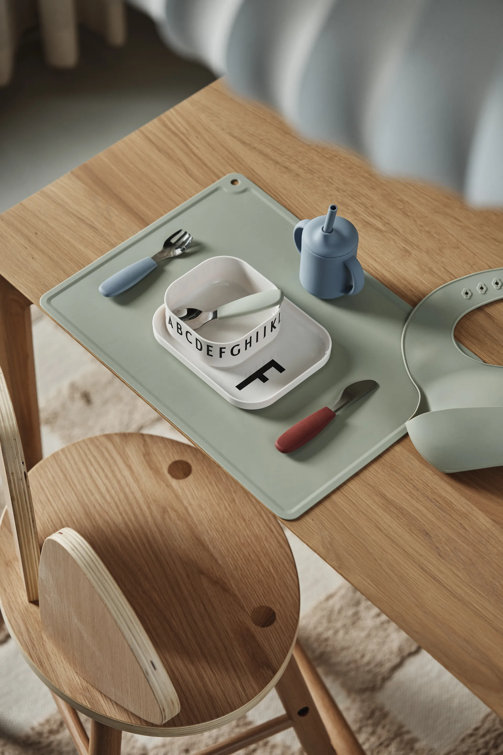 Idun好好喝水系列 马克杯 含硅基吸管 120ml, 蓝色 Scandi Living