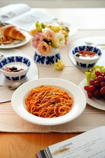 Kalk 柯尔克 纯白瓷器 深盘 23 cm 四件套装 - 白色 - Scandi Living