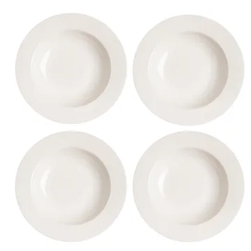 Kalk 深盘23cm 4只装 - 白色 - Scandi Living