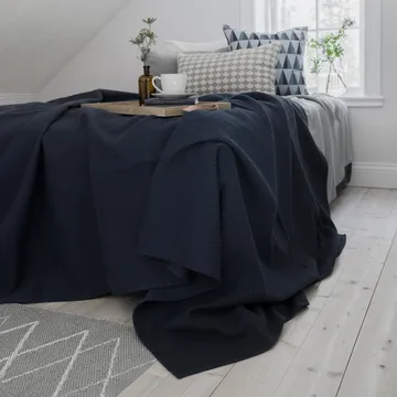 Kimono  床罩 260x260 cm - 风暴蓝 - Scandi Living