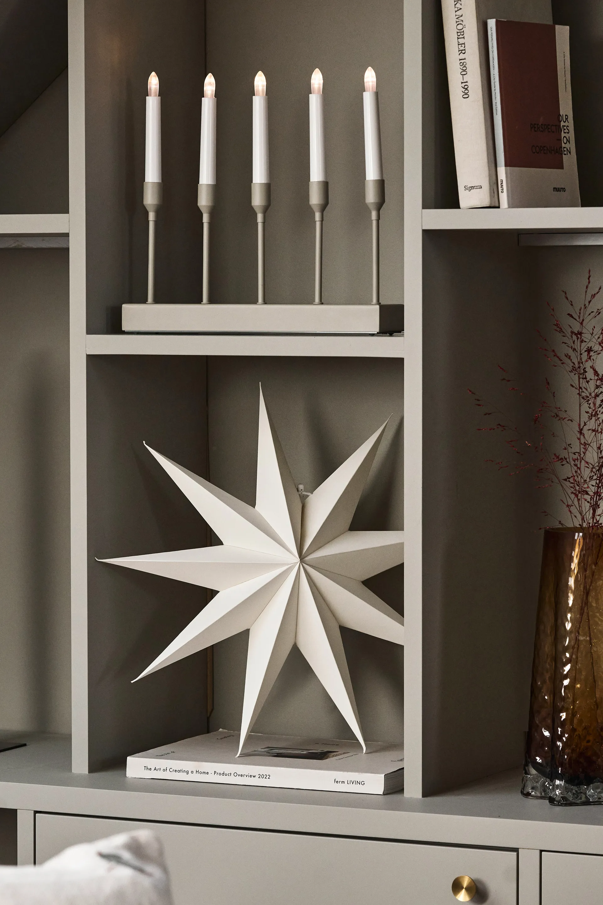 Kindle 便携 advent 烛台 30 cm, 米色 Scandi Living