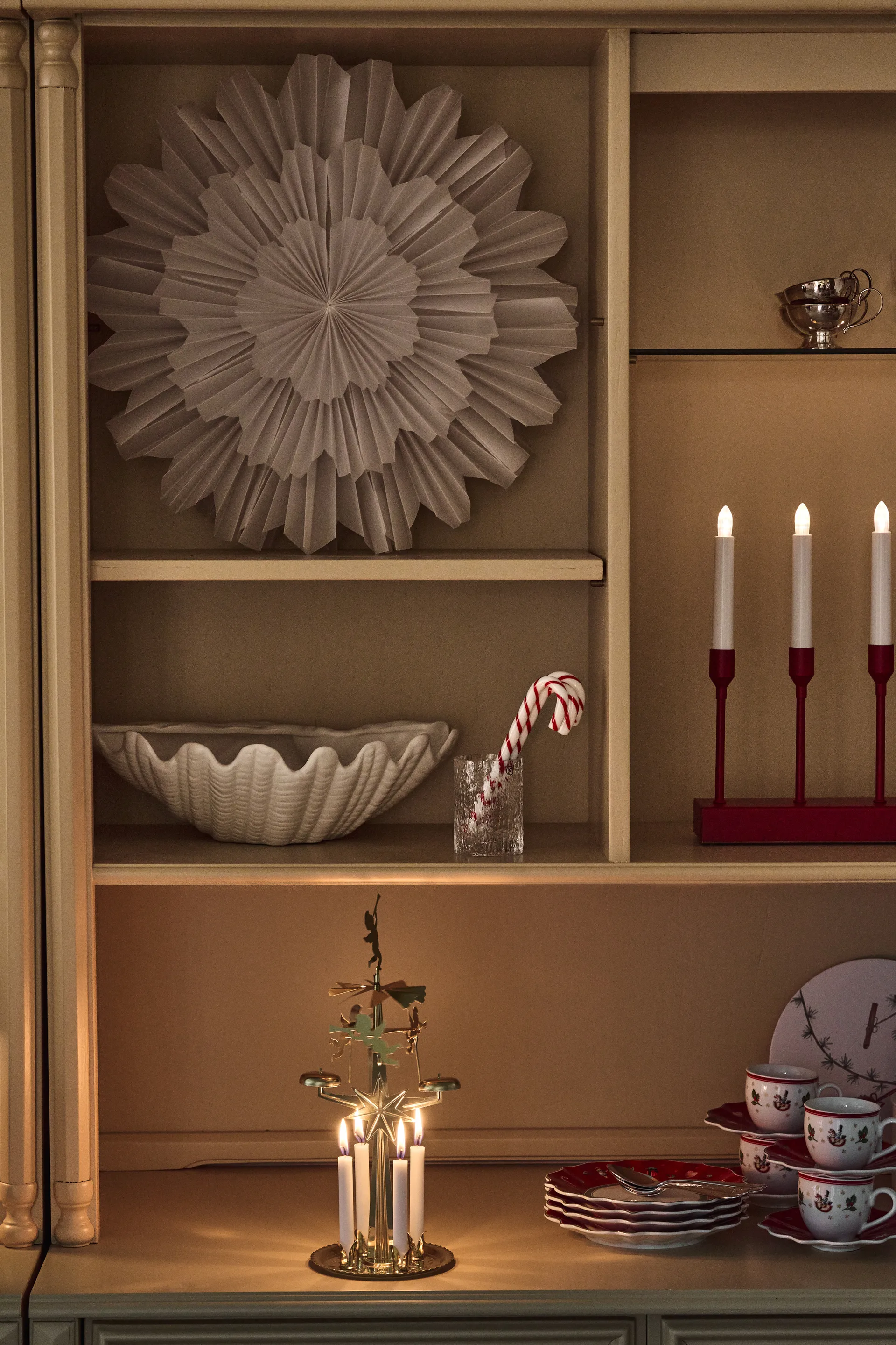 Kindle 便携 advent 烛台 30 cm, 深红 Scandi Living