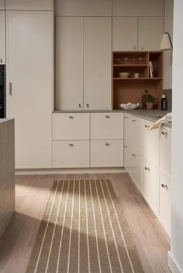 Lane 瑞典制双面耐用走廊地毯 - 米色_70x250cm - Scandi Living