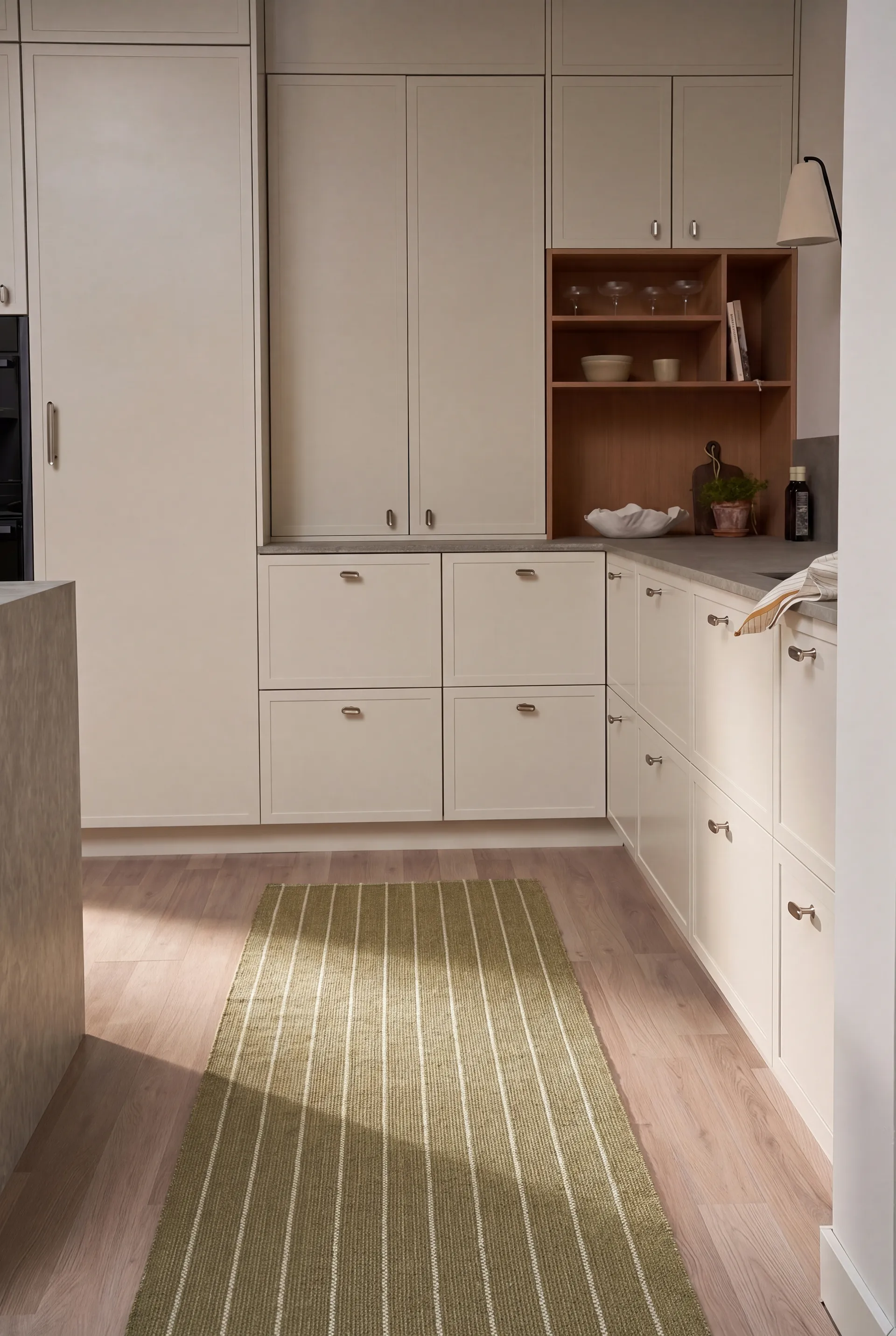 Lane 瑞典制双面耐用走廊地毯, 橄榄绿_70x250cm Scandi Living