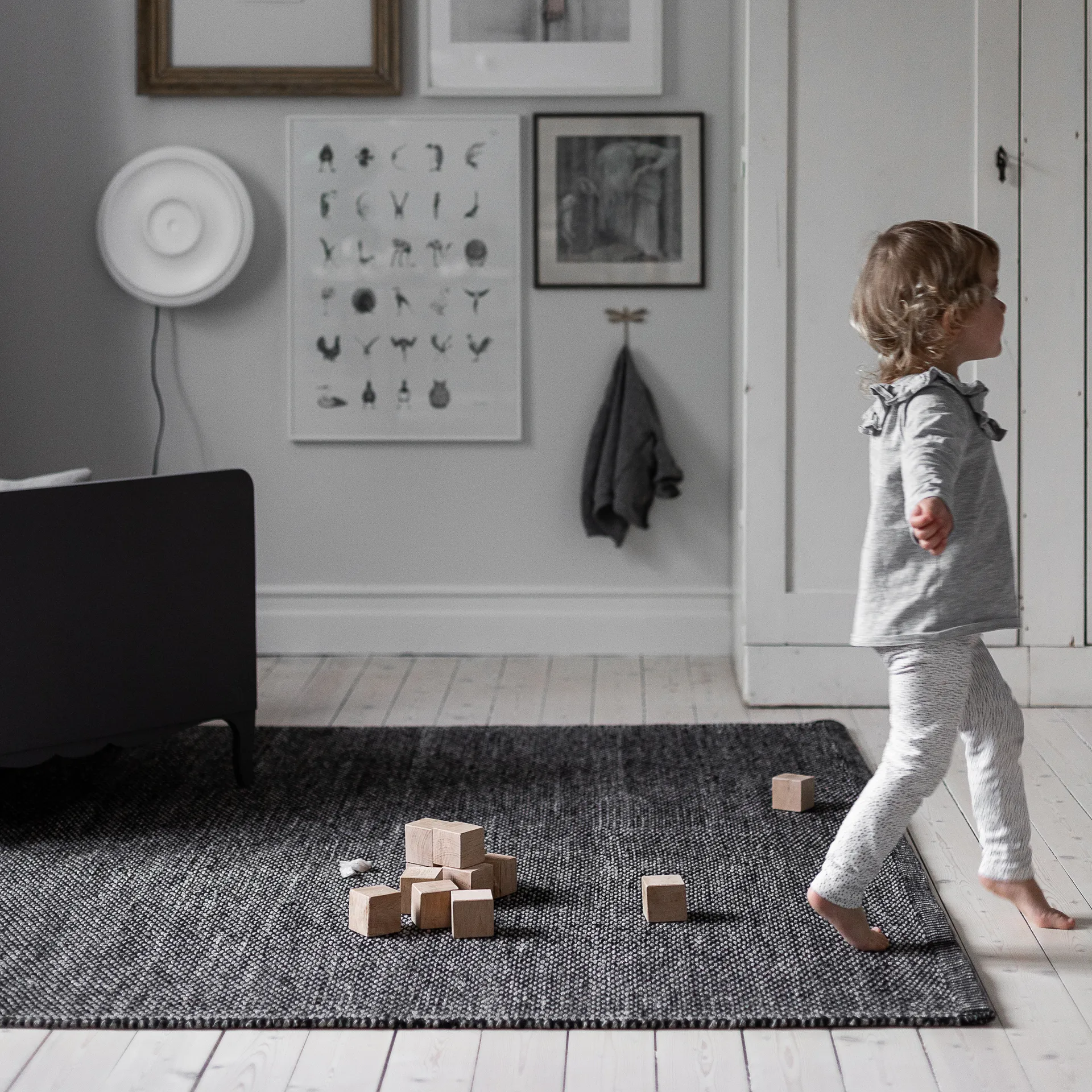 Lea 羊毛地毯 black, 170x240cm Scandi Living