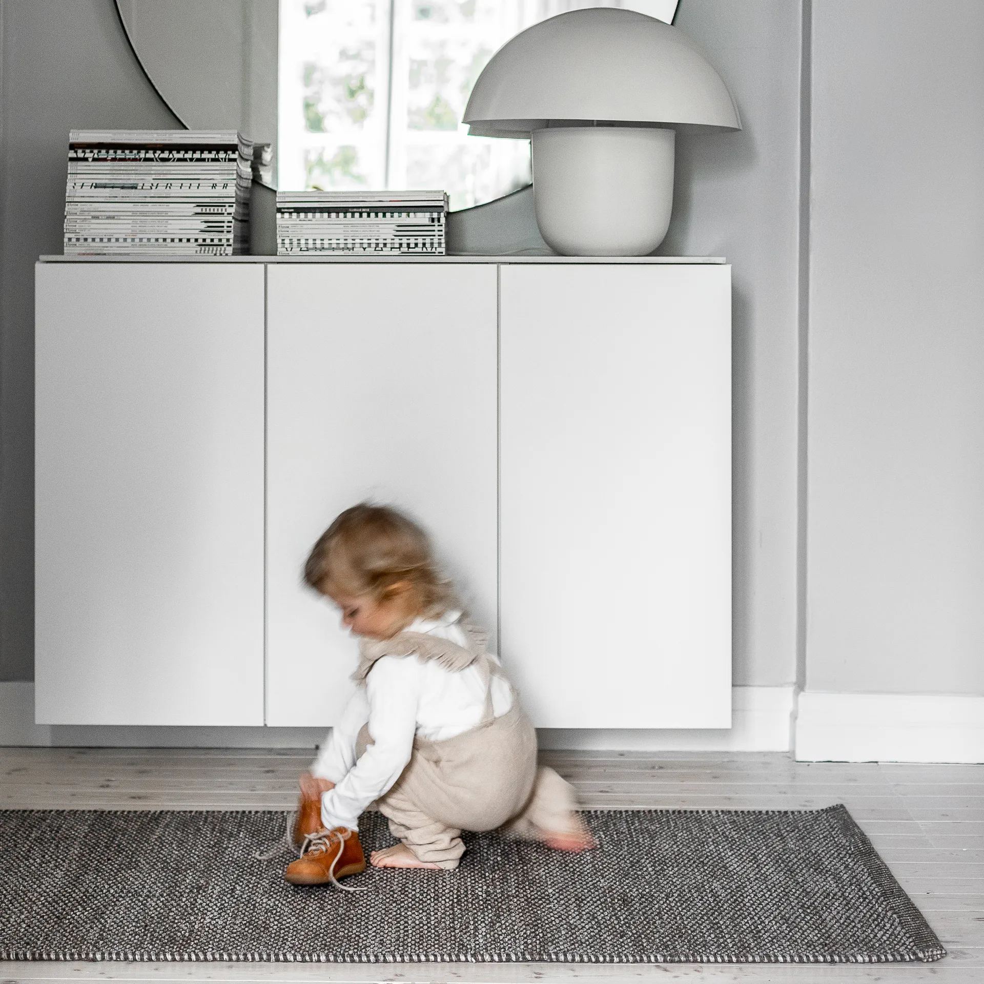 Lea 羊毛地毯 nature grey, 80x240 cm Scandi Living