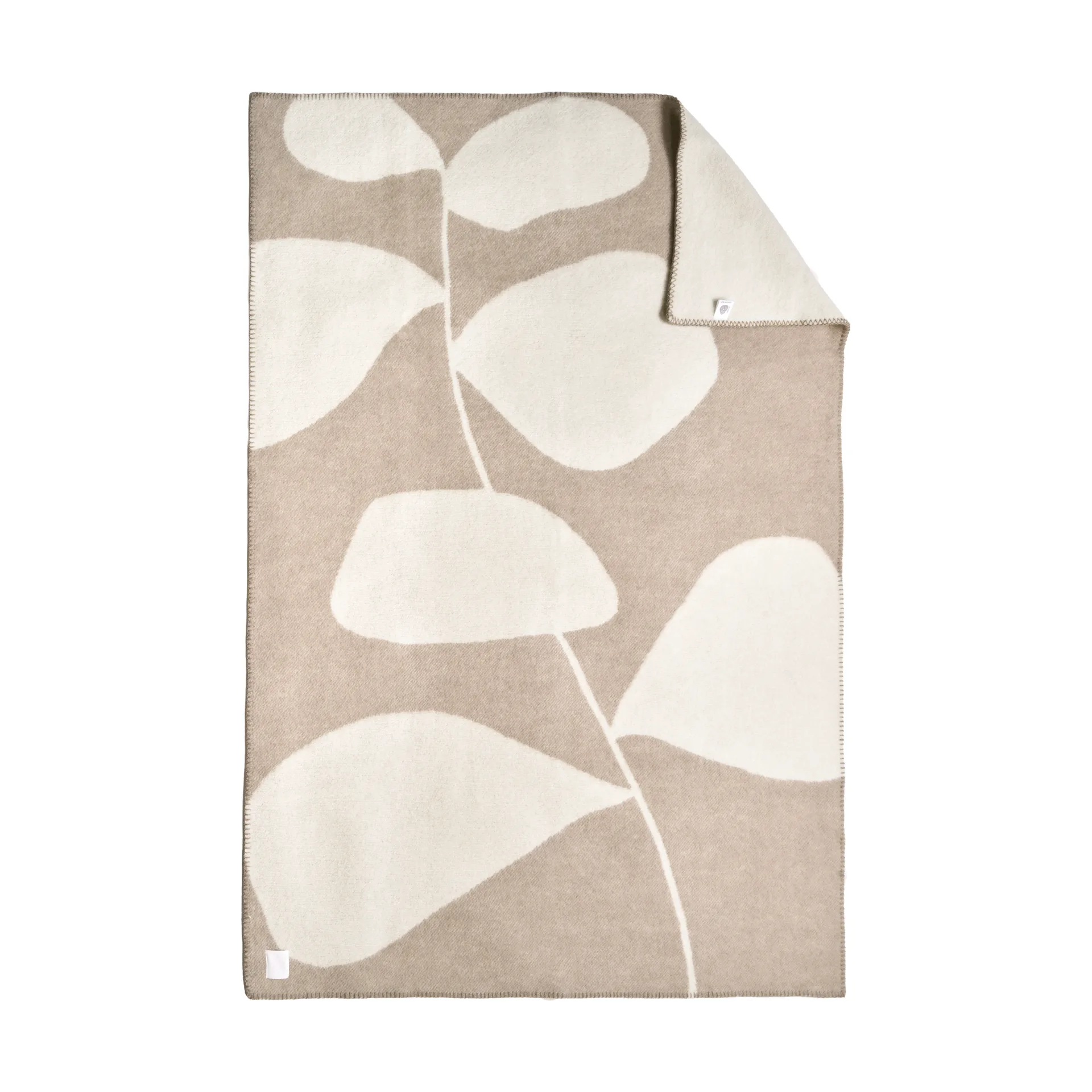 Leaf 花叶系列 羊毛毯 130x180 cm, 鼹鼠棕 Scandi Living