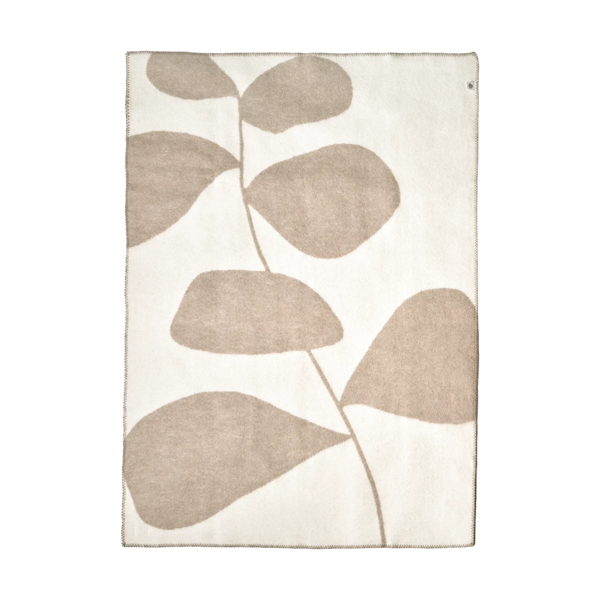 Leaf 花叶系列 羊毛毯 130x180 cm, 鼹鼠棕 Scandi Living