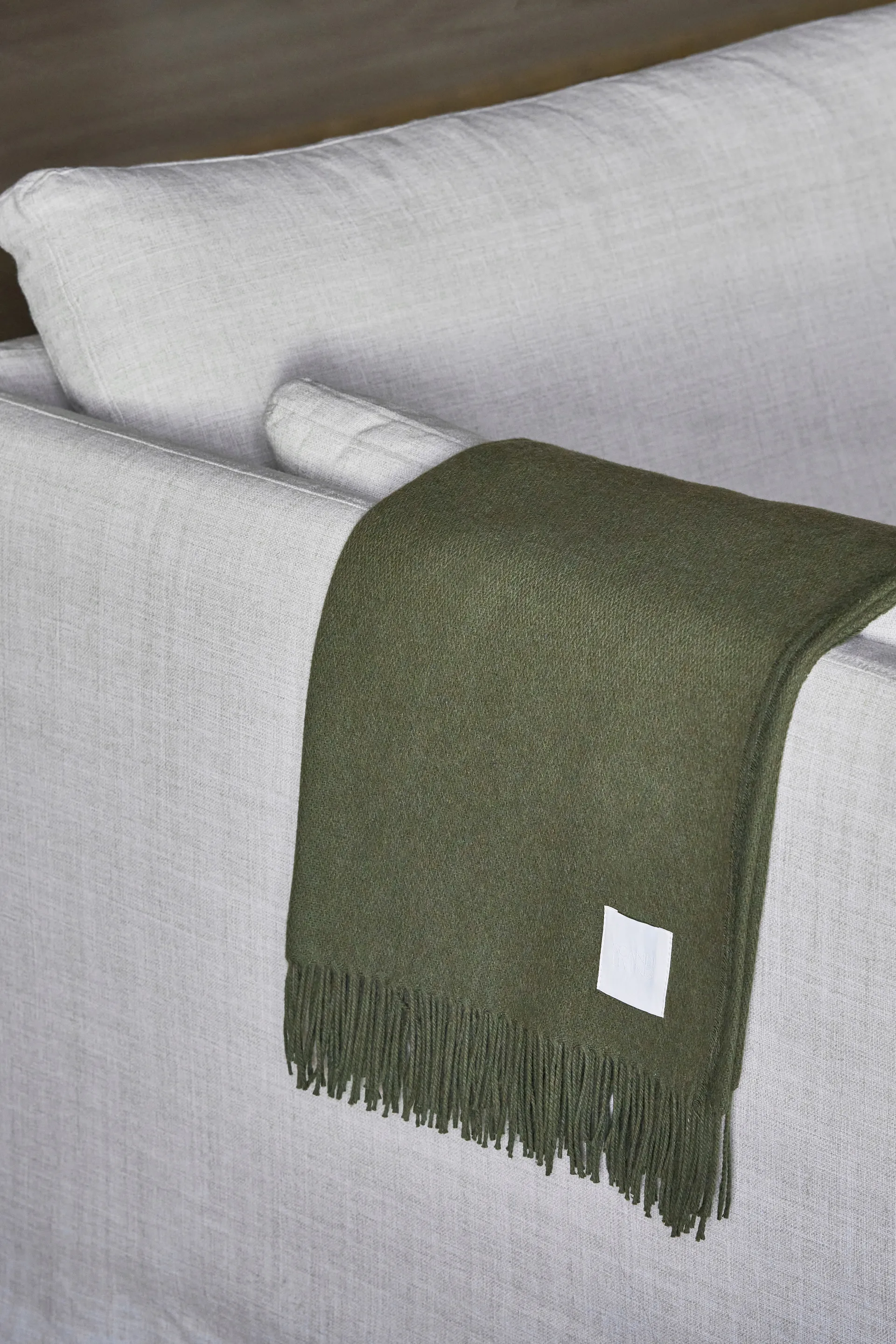 Loom 北欧针织再生棉盖毯125x170cm, 卡其色 Scandi Living
