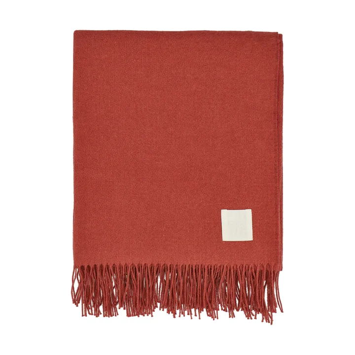 Loom 北欧针织再生棉盖毯125x170cm - 铁锈红 - Scandi Living