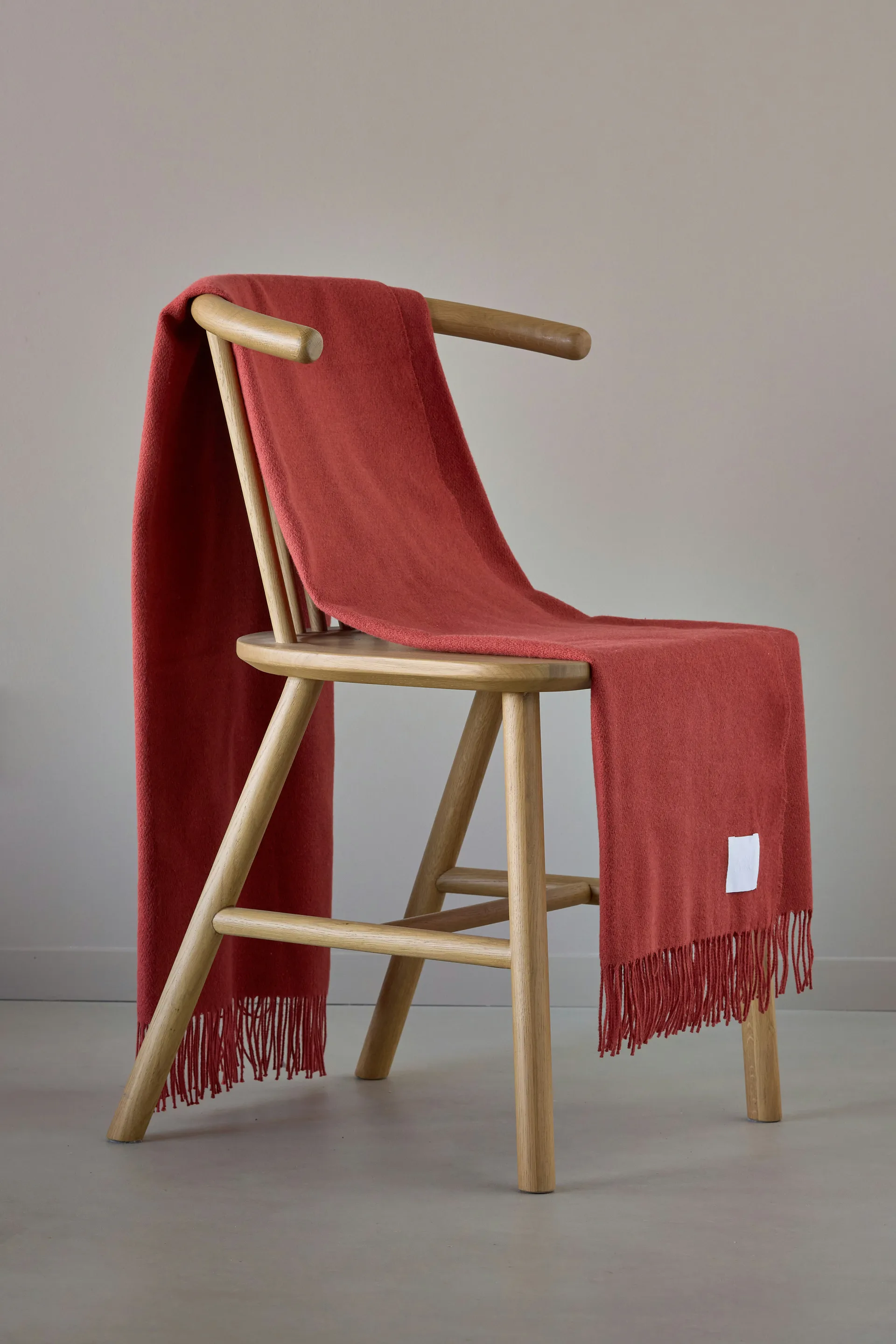 Loom 北欧针织再生棉盖毯125x170cm, 铁锈红 Scandi Living