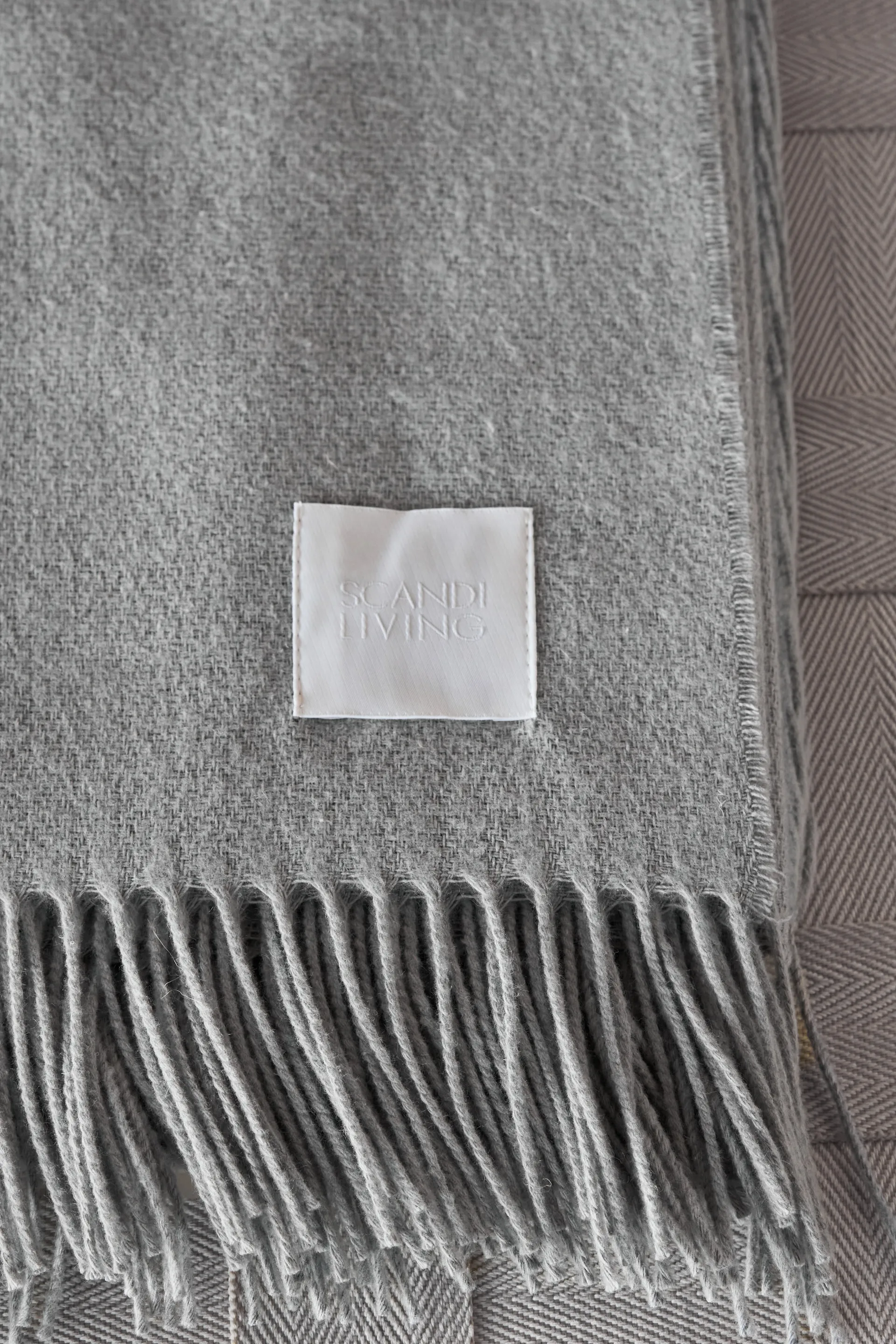 Loom 北欧针织再生棉盖毯125x170cm, 雾灰色 Scandi Living