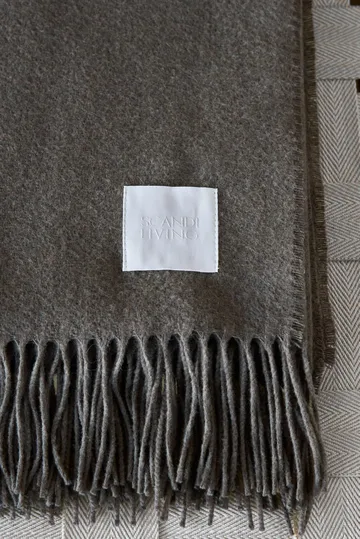 Loom 北欧针织再生棉盖毯125x170cm - 灰褐色 - Scandi Living