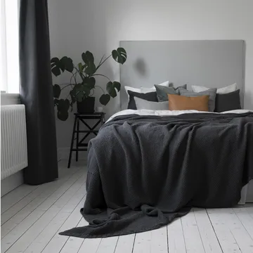 Moss  床罩 260x260 cm - 炭灰色 - Scandi Living