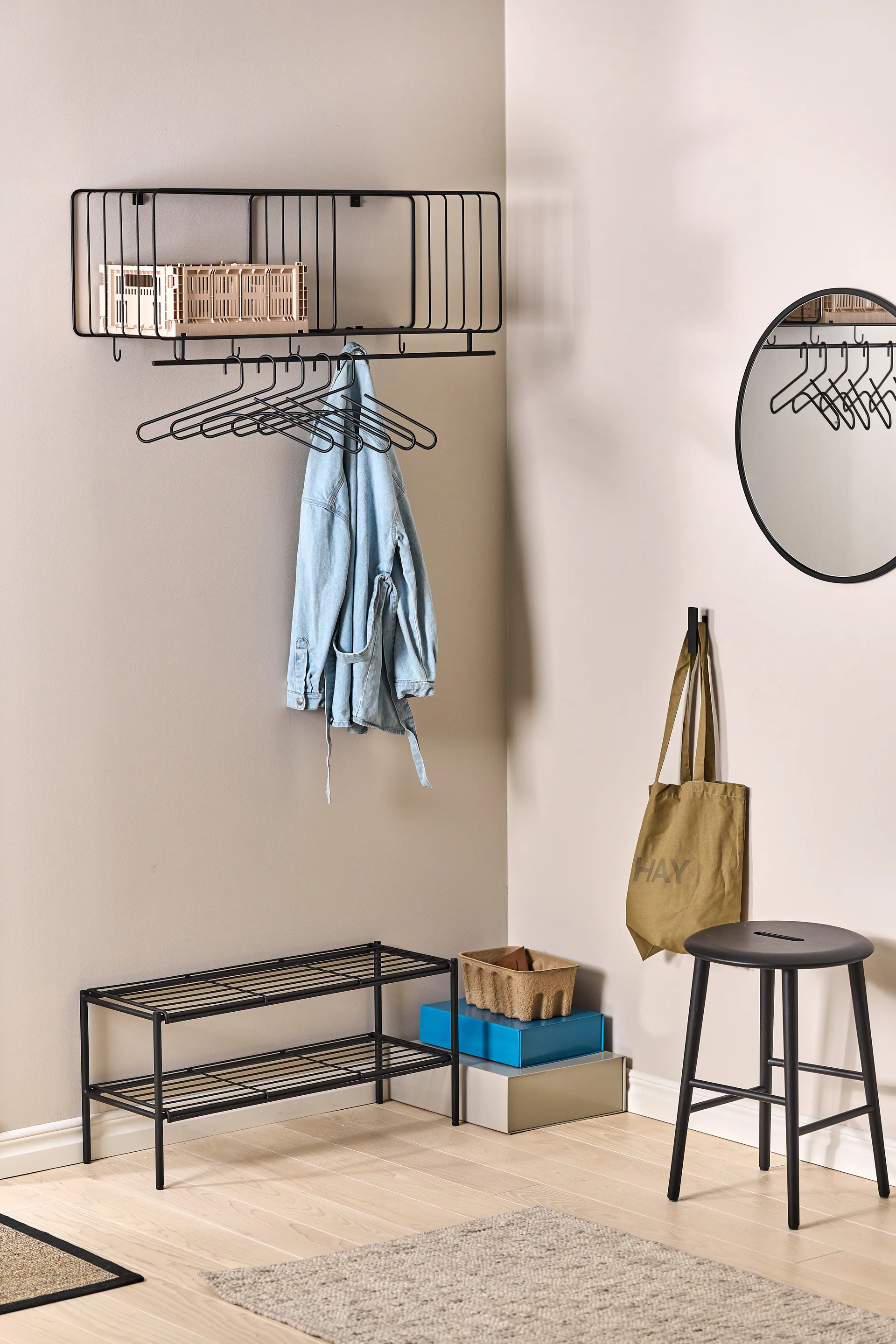 Nod 鞋架 80x30x37cm, 黑色 Scandi Living
